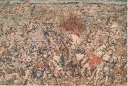 Bernard van orley The Battle of Pavia tapestry, France oil painting artist
